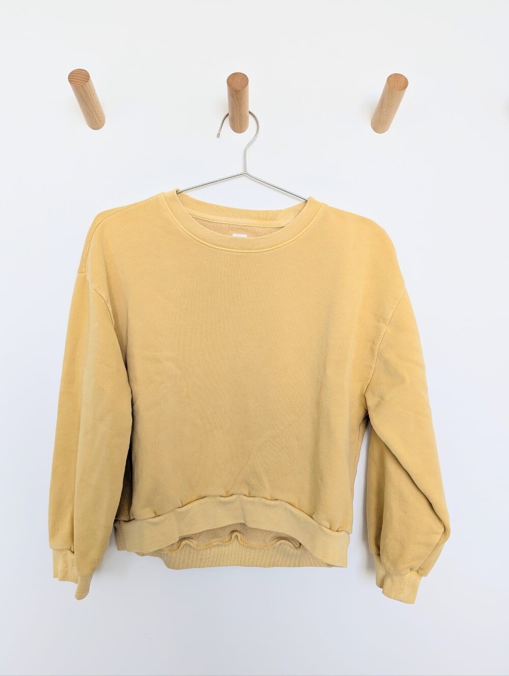 Gap Cropped Crewneck Sweatshirt – Mustard Yellow